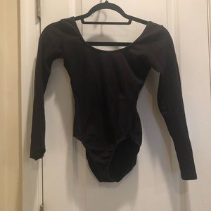 Bloch Long Sleeve Black Bodysuit Size S